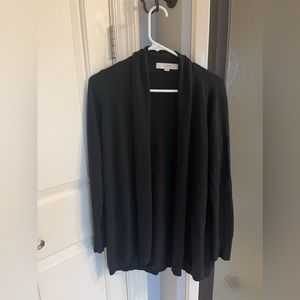 Loft Black Open Cardigan - Size L